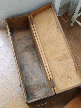 Cofre antiguo madera 75cm*20cm*22cm