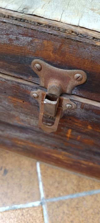 Cofre antiguo madera 75cm*20cm*22cm