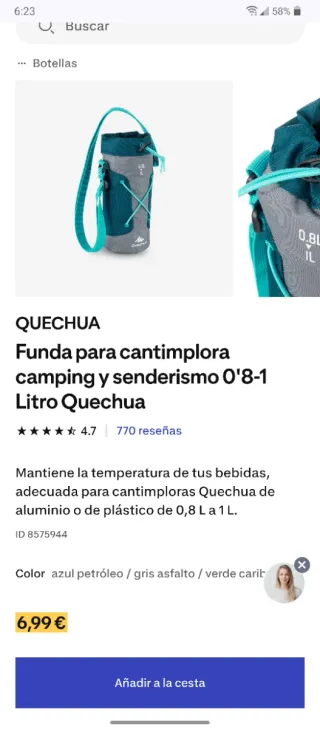 Funda cantimplora Quechua