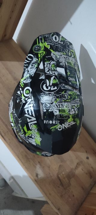 Casco Motocross O'Neal Negro y Verde