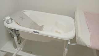 Bañera cambiador bebé, con cambiador acolchado 