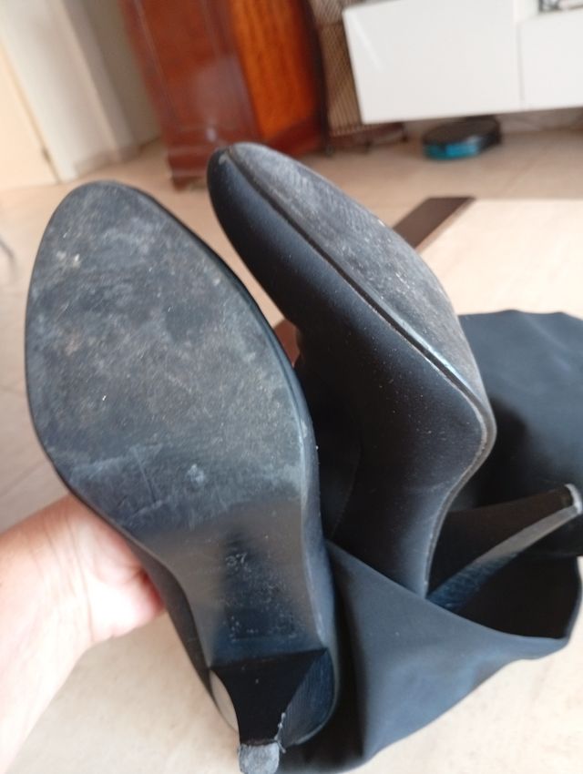 Botas mosqueteras tacón negras