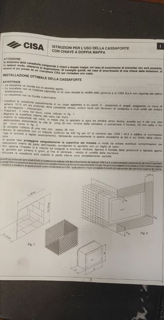 Cassaforte Cisa a chiave