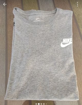 Camiseta Nike Gris Talla S Algodón