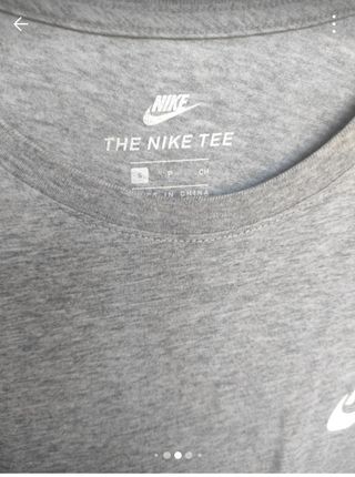 Camiseta Nike Gris Talla S Algodón