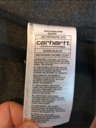 Chaqueta Carhartt Michigan Negra talla S 