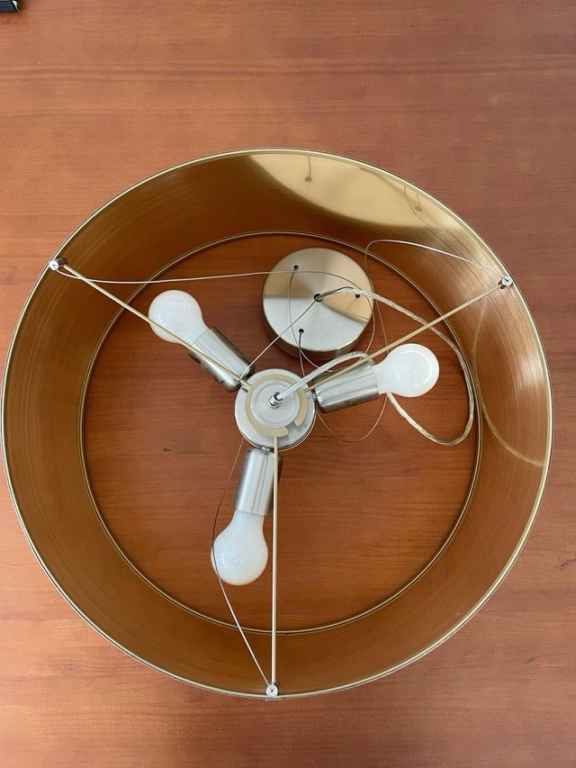 Candeeiro de teto bege/castanho