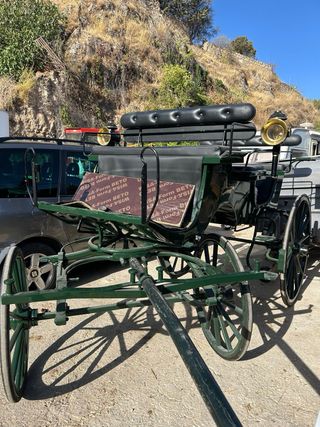 Carro de caballos verde