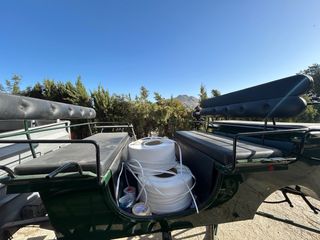 Carro de caballos verde