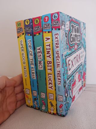 5 libros TOM GATES - Comics 6 al 10 - inglés