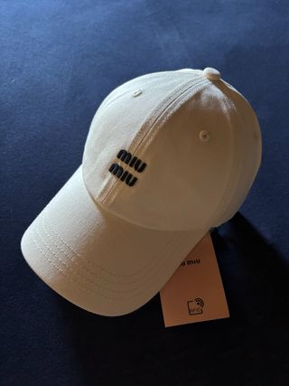 Cappellino Miu Miu Bianco Panna