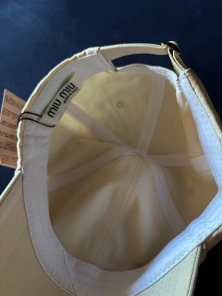 Cappellino Miu Miu Bianco Panna