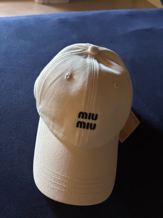Cappellino Miu Miu Bianco Panna