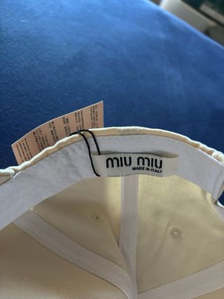Cappellino Miu Miu Bianco Panna