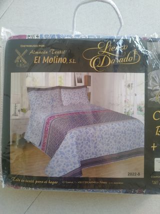 Colcha bouti + 2 cojínes, Cama 150 cm
