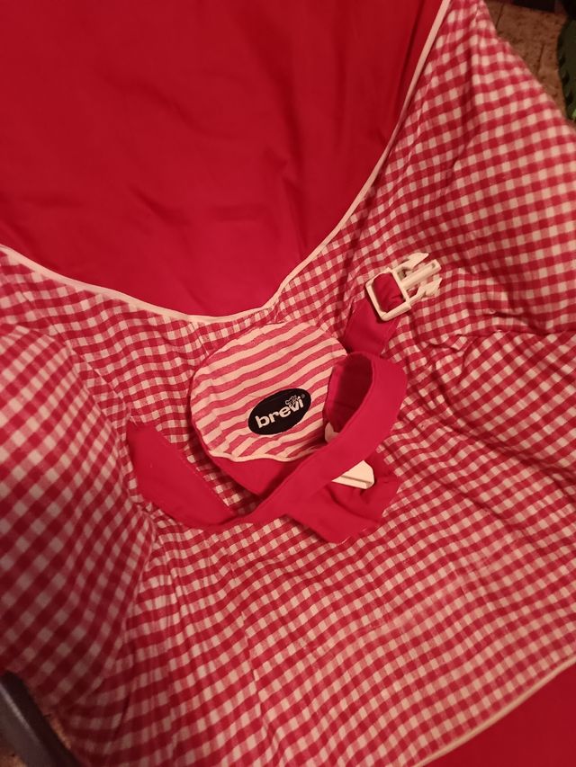 Sdraietta Brevi rossa e bianca a scacchi