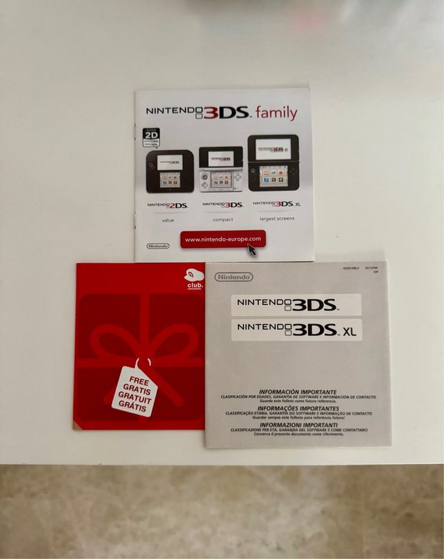 Manuales Nintendo 3DS y 3DS XL