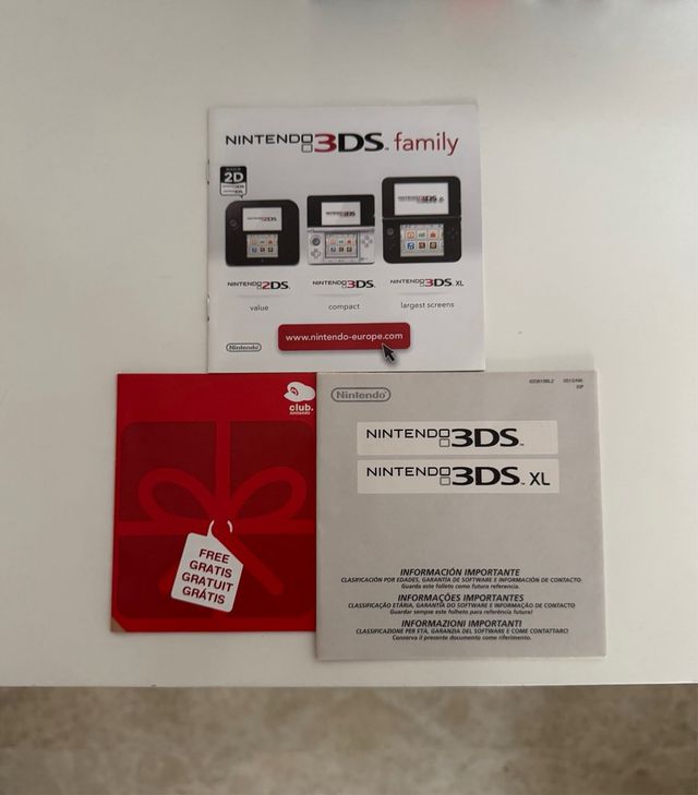 Manuales Nintendo 3DS y 3DS XL