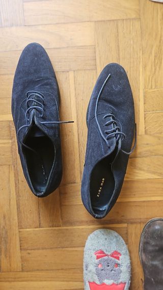 Zapatos de vestir Zara Man azul marino
