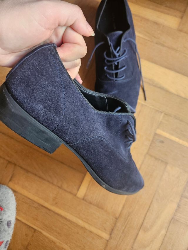 Zapatos de vestir Zara Man azul marino