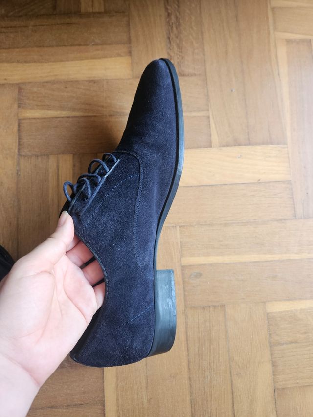 Zapatos de vestir Zara Man azul marino