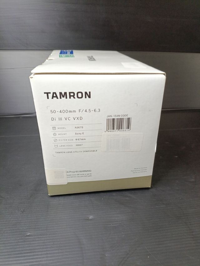 Tamron 50-400mm f/4.5-6.3 Di III VC VXD Sony E