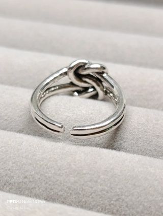 Anillo nudo doble plata S925 Abierto CH236