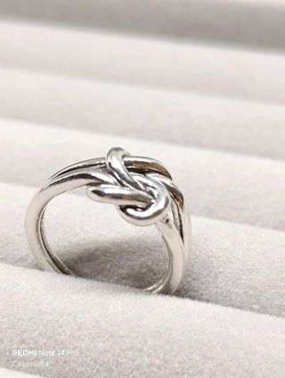 Anillo nudo doble plata S925 Abierto CH236