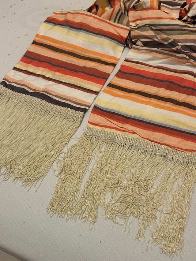 Fajín Hebrea Rayas con Flecos