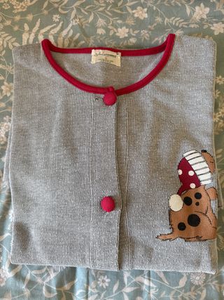 Bata mujer talla M rayas y oso