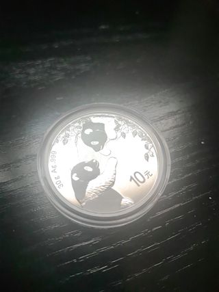 Moneda Panda Plata 30g .999 China 10 Yuan