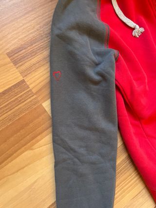 Sudadera Desigual Gris y Roja