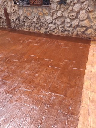 Reparación de hormigón impreso