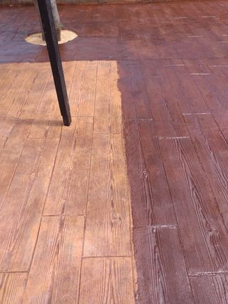 Reparación de hormigón impreso