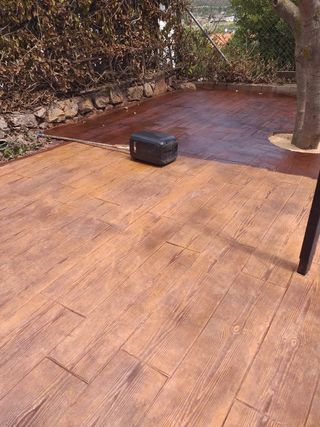 Reparación de hormigón impreso