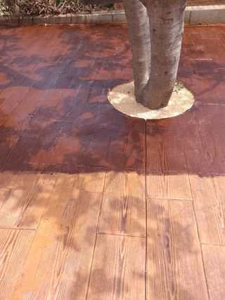 Reparación de hormigón impreso