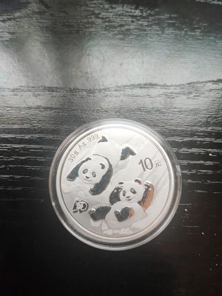 Moneda Plata Panda Chino 30g Ag .999 2022