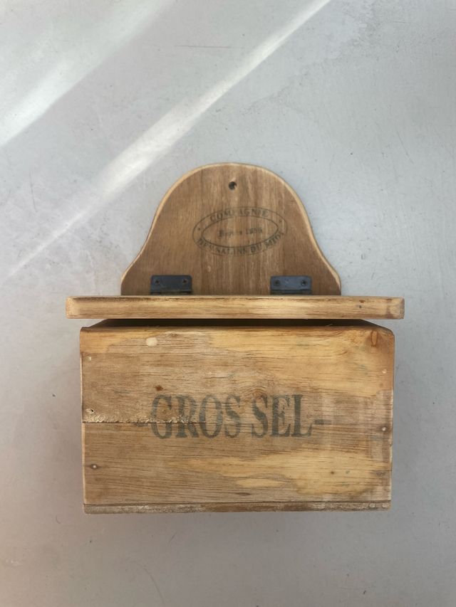 Caja de sal de madera Gros Sel