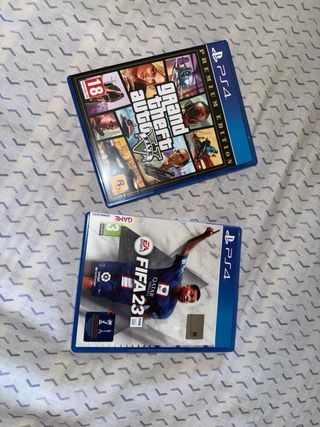 PS4 (PlayStation 4) Negra + FIFA 23 y GTA V
500gb
