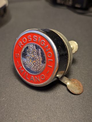 Campanello bici cromato Rossignoli Milano vintage