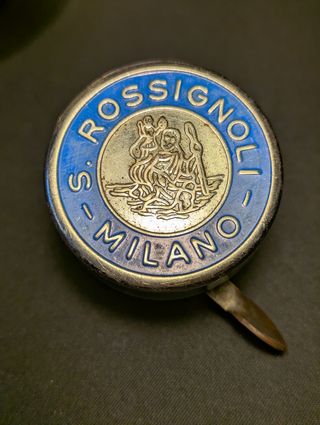 Campanello bici cromato Rossignoli Milano vintage