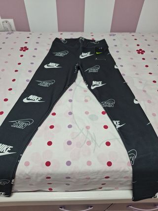 Mallas Nike Negras Estampadas