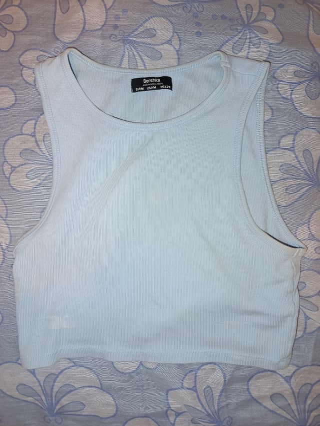 Top Bershka azul