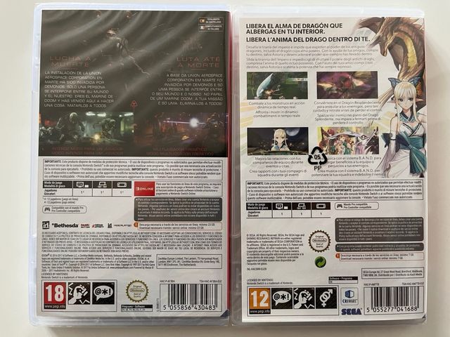 Codigos DOOM y Shining Resonance Refrain Switch