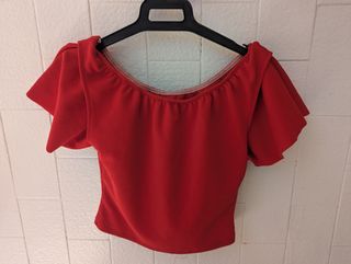 Top elástico rojo