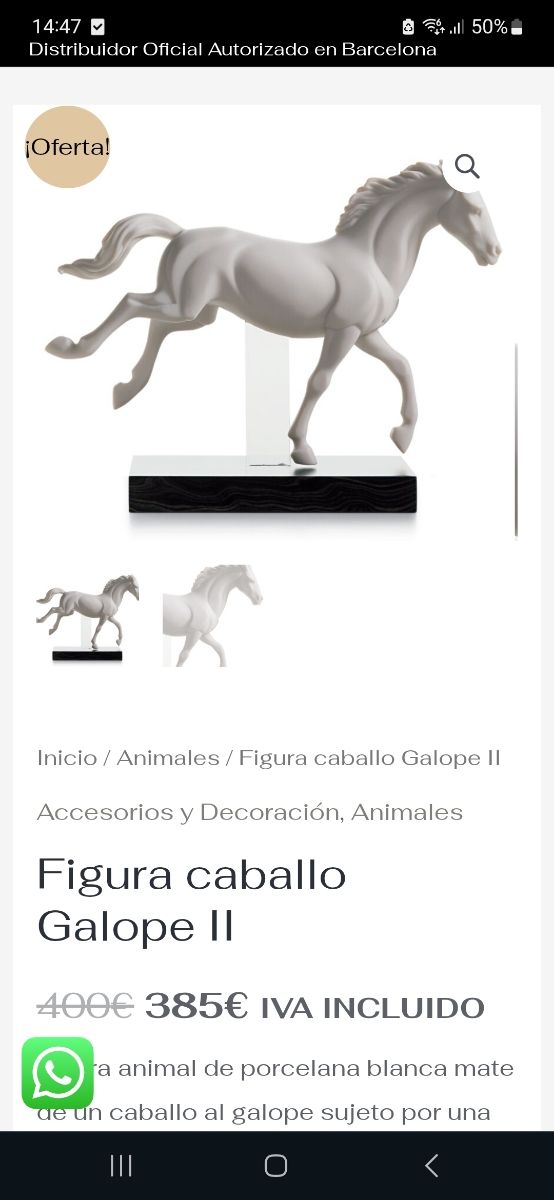 Figura Lladro Galope II Coleccionista