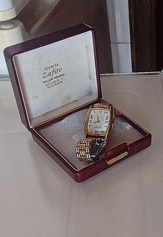 Reloj vintage cuerda mujer oro y plata