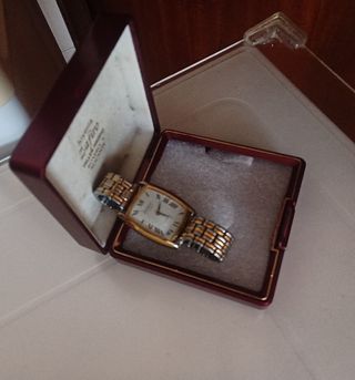 Reloj vintage cuerda mujer oro y plata
