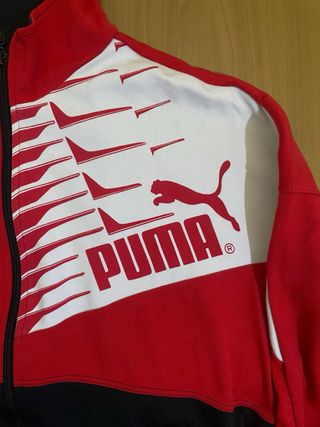 Felpa Puma Rossa e Nera con Logo