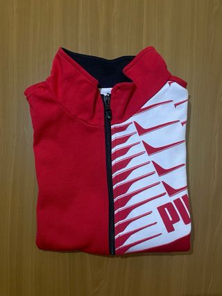 Felpa Puma Rossa e Nera con Logo